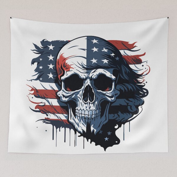 Item preview, SKULL USA 002 designed and sold by PuraBasura.