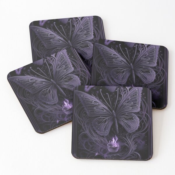 Item preview, Butterfly and spiral black and purple  designed and sold by PimwalanPreem.