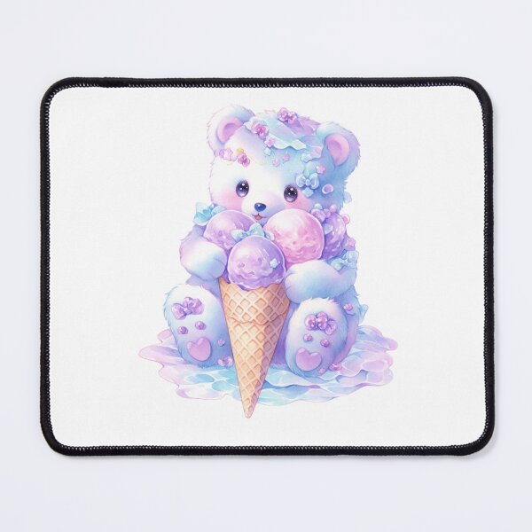 Item preview, Teddy Bear aesthetic | Cute Purple Ice Cream Bear designed and sold by aliciabutterfly.