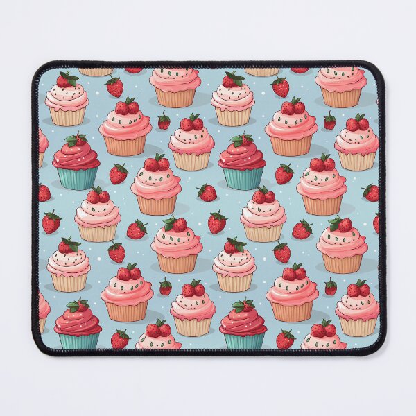 Item preview, Kawaii Strawberry Cupcake Pattern designed and sold by SnowStudio2022.