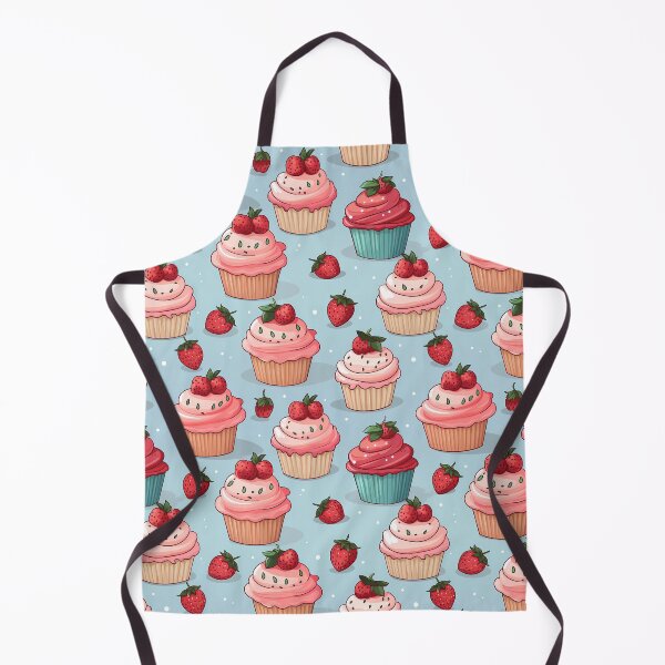 Item preview, Kawaii Strawberry Cupcake Pattern designed and sold by SnowStudio2022.