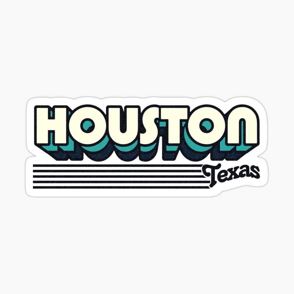 Houston, Texas | Retro Stripes Sticker