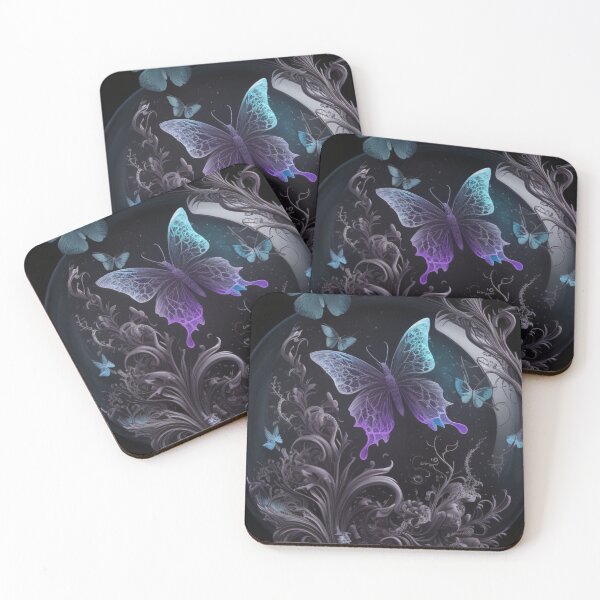 Item preview, Butterfly and spiral black and purple  designed and sold by PimwalanPreem.