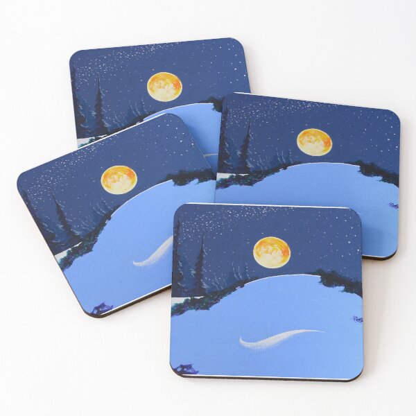 Item preview, Moon rising on new snow designed and sold by Lowelljfetzer.