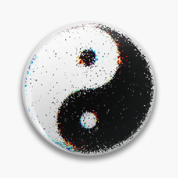 Item preview, Pixelated Yin and Yang designed and sold by avaabstract.