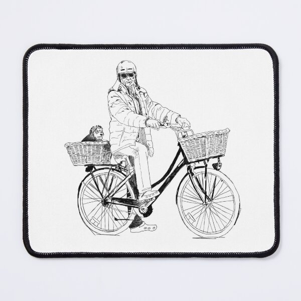 Item preview, Man Riding Bike With Dog  designed and sold by Liz Lea.