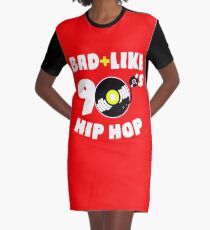 90s hip hop Graphic T-Shirt Dress