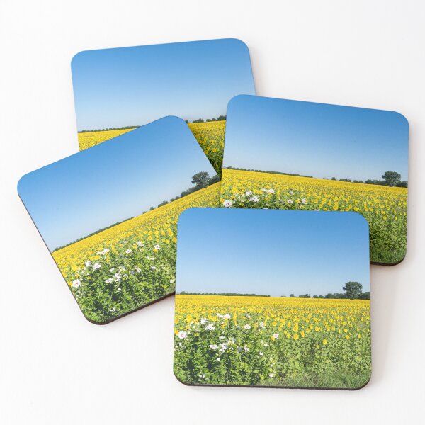 Item preview, Sunflower Field with Rose of Sharon Shrub designed and sold by Georgia Mizuleva.