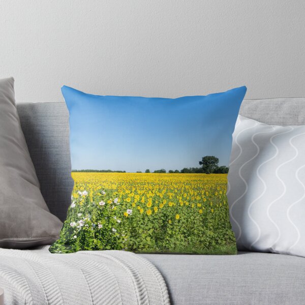 Item preview, Sunflower Field with Rose of Sharon Shrub designed and sold by Georgia Mizuleva.