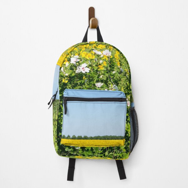 Item preview, Sunflower Field with Rose of Sharon Shrub designed and sold by Georgia Mizuleva.