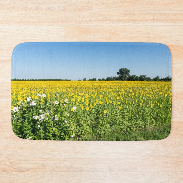 Item preview, Sunflower Field with Rose of Sharon Shrub designed and sold by Georgia Mizuleva.