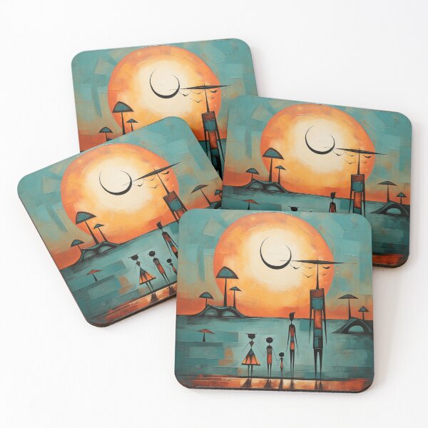 Item preview, a family of tales, abstract folk art style designed and sold by SBD-Shop.