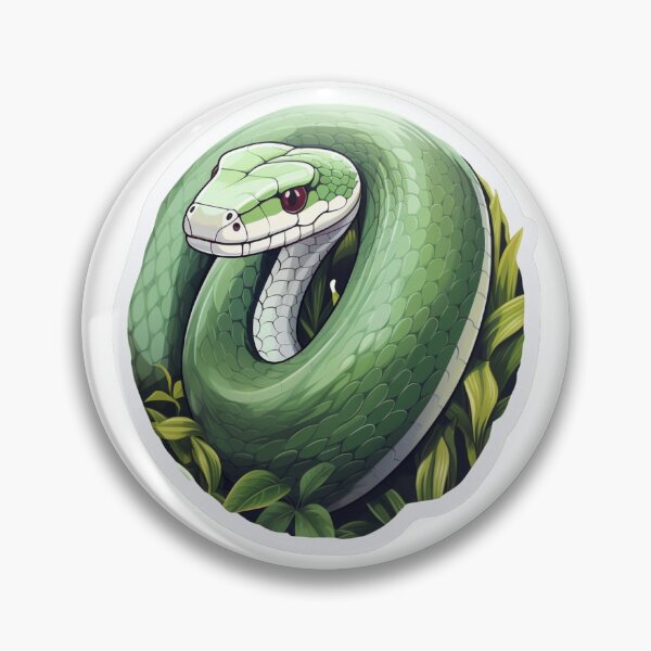 Item preview, Green snake in leafs designed and sold by Forest Alchemist.