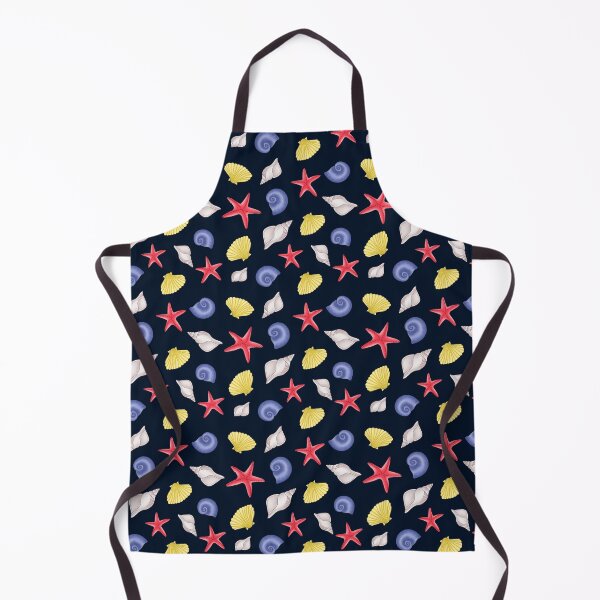 Item preview, Summer beach pattern- Colorful Seashells (Dark Background) designed and sold by DesignTreasure.