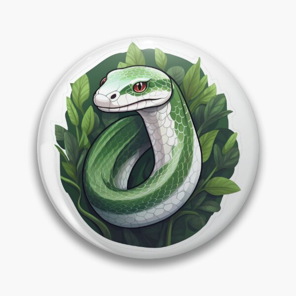 Item preview, Green snake in leafs designed and sold by Forest Alchemist.