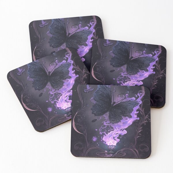 Item preview, Butterfly and spiral black and purple  designed and sold by PimwalanPreem.