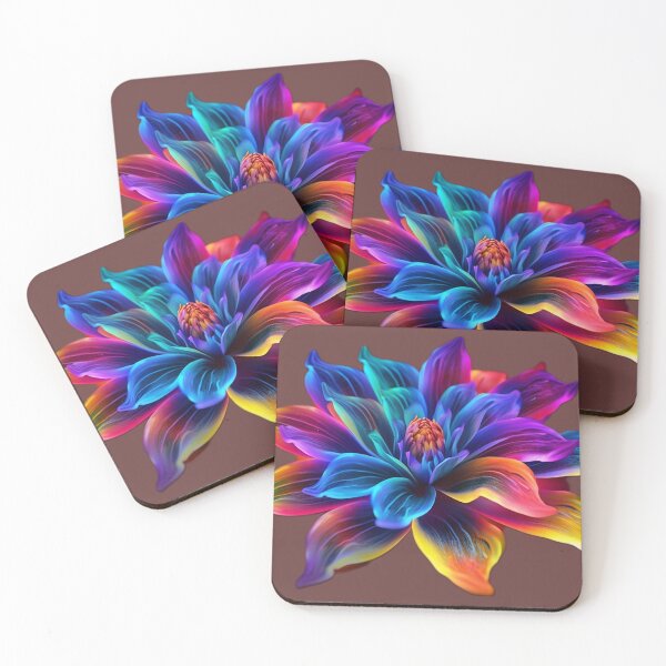 Item preview, "Multicolored Neon Floral Burst - Exquisite Details" designed and sold by Art-Vortex-fr.