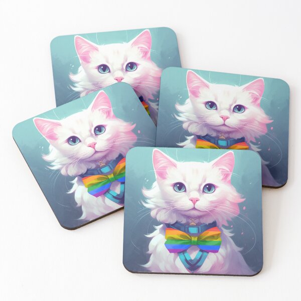 Item preview, LGBT Gay Pride Flag Cat Lady designed and sold by LynnePham.