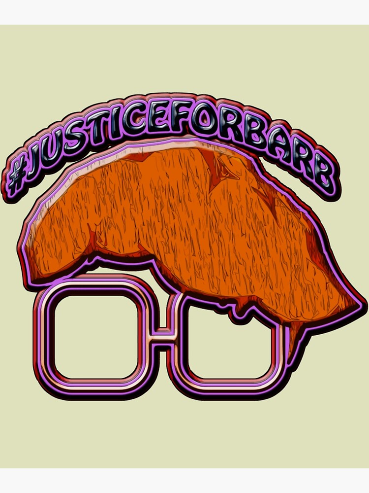 Justice for Barb Sticker for Sale by anatomyautumnal