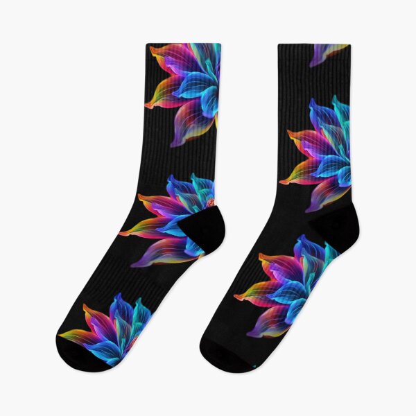 Item preview, "Multicolored Neon Floral Burst - Exquisite Details" designed and sold by Art-Vortex-fr.