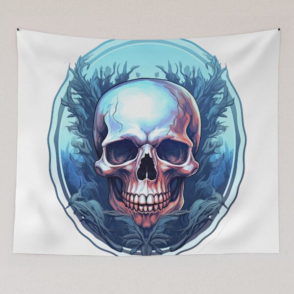 Item preview, Blue skull designed and sold by abmkf.