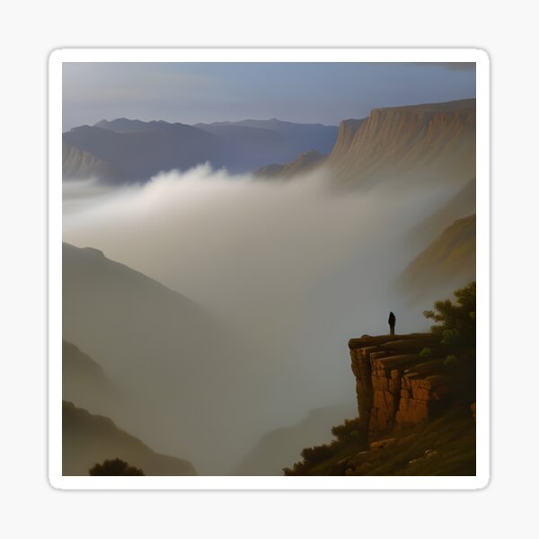 Item preview, Hiker in the Valley of Mist designed and sold by IrishBarbarian.