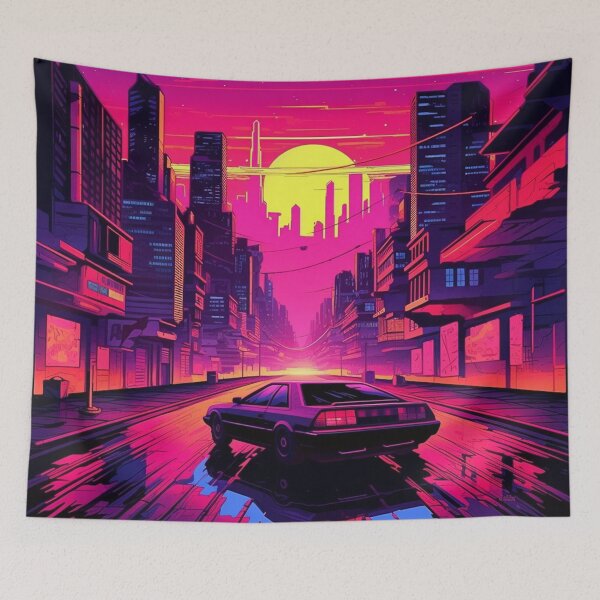 Item preview, Adventure in Retrowave Cityscapes designed and sold by julianfemale.