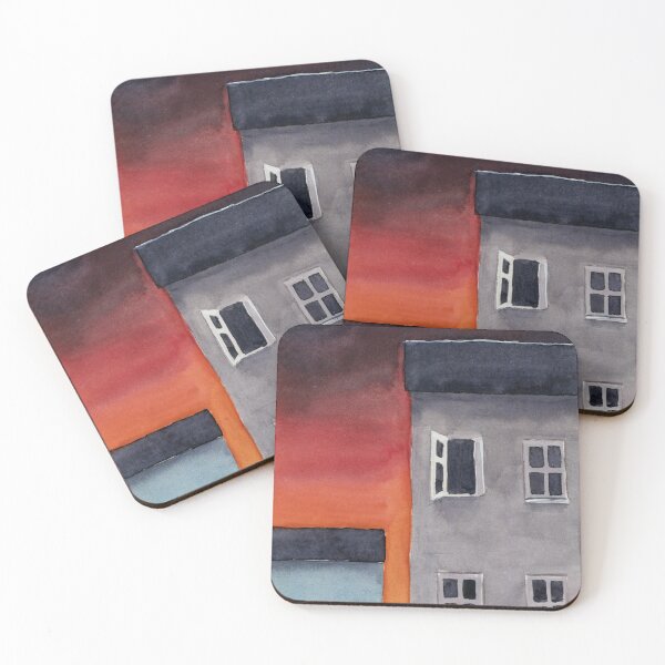 Item preview, Sunset over the City - Watercolor Painting designed and sold by Pattokarts.