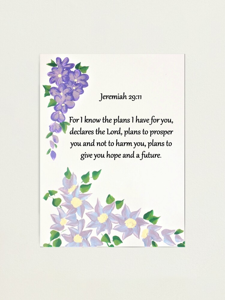 The Plans Lilac Purple Stainless Steel Water Bottle - Jeremiah 29:11