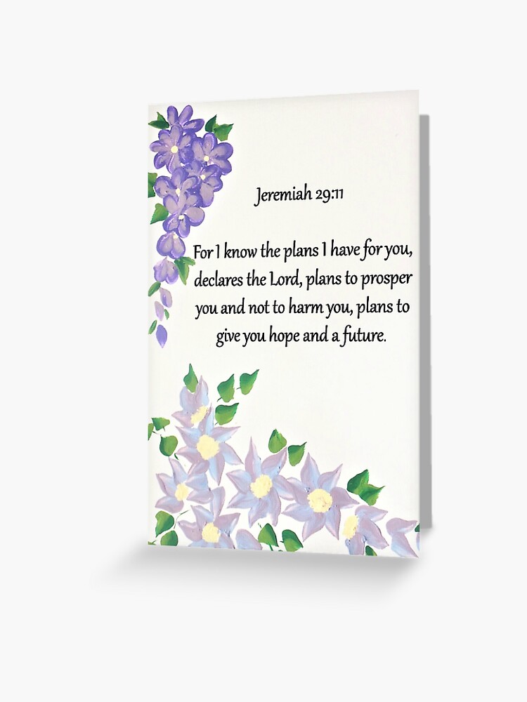 The Plans Lilac Purple Stainless Steel Water Bottle - Jeremiah 29:11