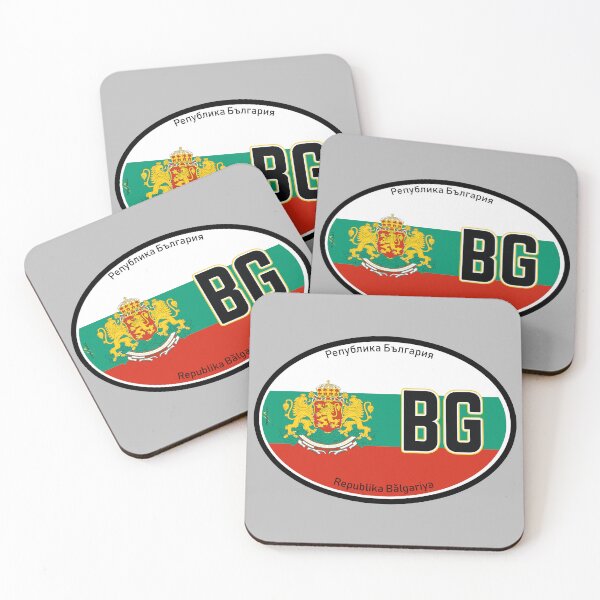 Item preview, BULGARIA Flag Bulgarian Flag Vehicle ID Flag Oval Sticker T-Shirt 01 designed and sold by OuterShellUK.