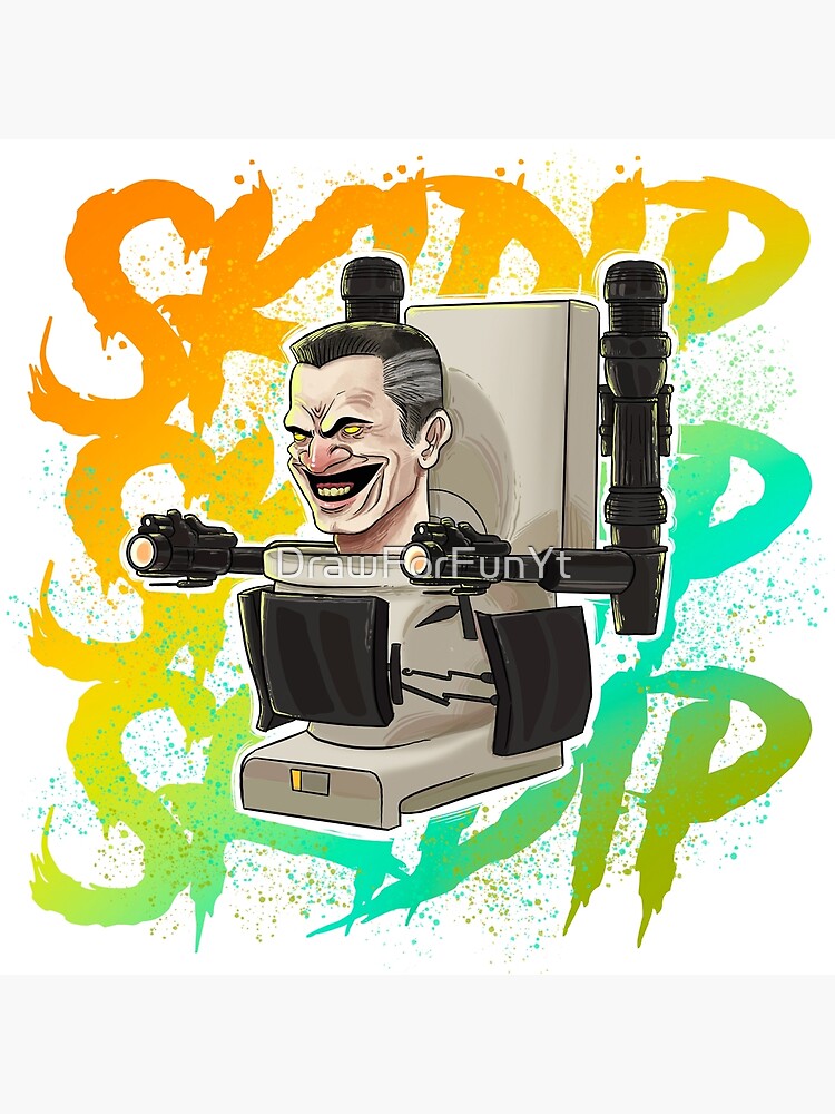 Skibidi toilet Funny Face | Art Board Print