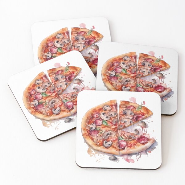 Item preview, Pizza aquarel designed and sold by Lexa Pix.
