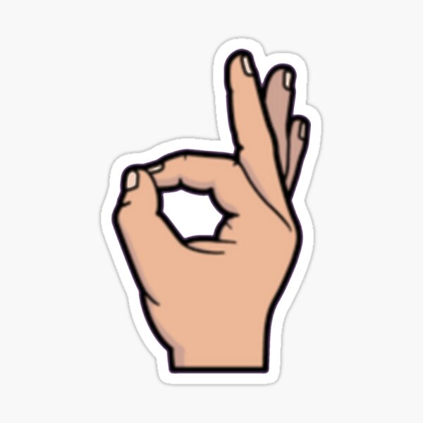 15cm Made You Look Decal Below the Waist OK Sign Circle Hand Gesture MEME  Sticker T-033