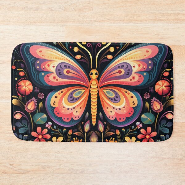 Item preview, Butterfly attracts wealth, abstract folk art style designed and sold by SBD-Shop.
