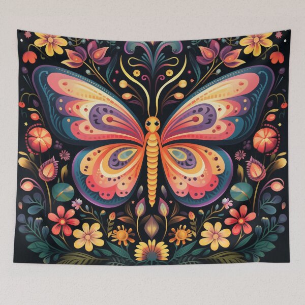 Item preview, Butterfly attracts wealth, abstract folk art style designed and sold by SBD-Shop.