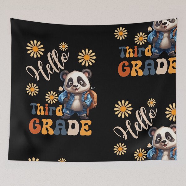 Item preview, Hello Third Grade  - Cute Panda Pupil, Teach Love Inspire, Back To School, Teacher Tee, Teacher Appreciation Tee, 1st day of school designed and sold by PupilLove.