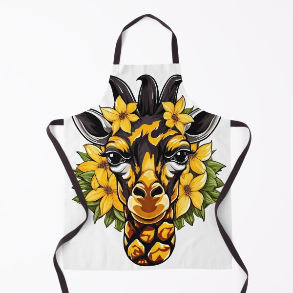 Item preview, Cute Cartoon Giraffe with flowers designed and sold by NBazilenco.
