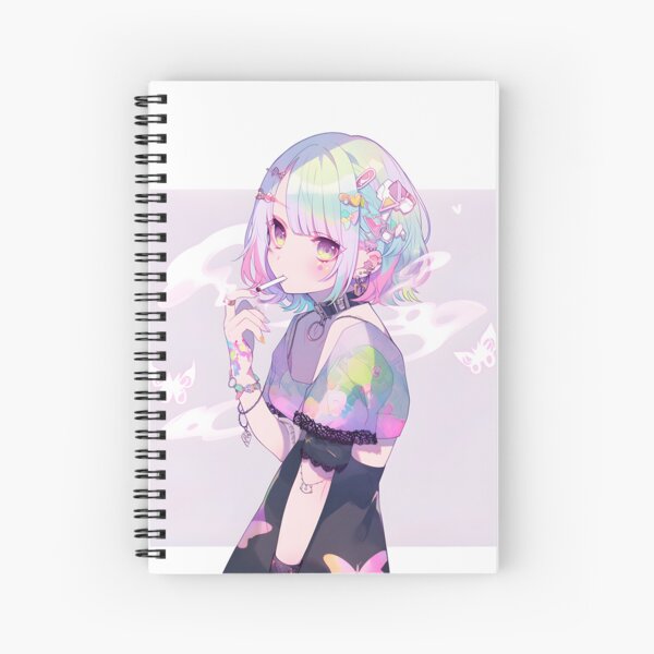 Aesthetic Notebook Kawaii Pastel Cutie Face Spiral Decora Kei Kidcore –  Aesthetics Boutique