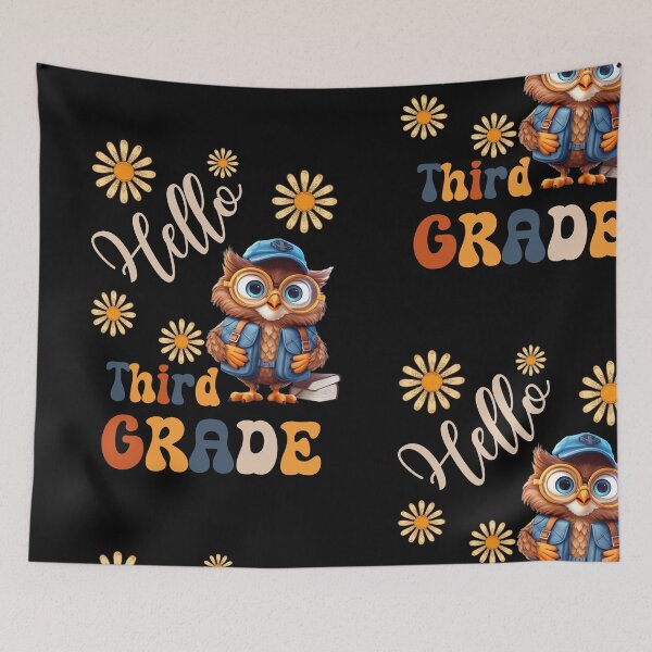 Item preview, Hello Third Grade  - Cute Owl Pupil, Teach Love Inspire, Back To School, Teacher Tee, Teacher Appreciation Tee, 1st day of school designed and sold by PupilLove.