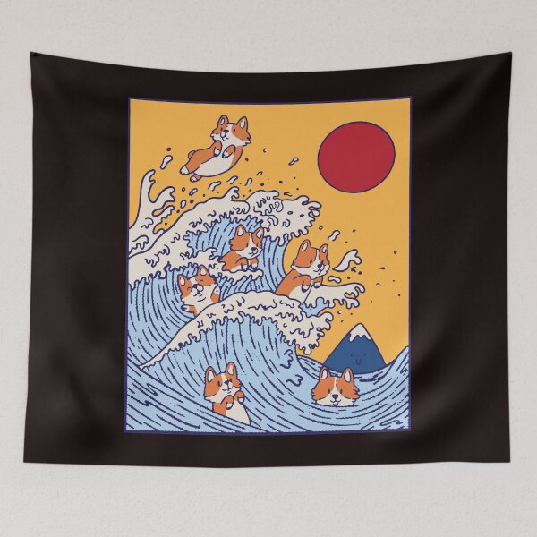 Item preview, The great wave of Corgis - Cute Corgi Puppies  designed and sold by DanMorvan.