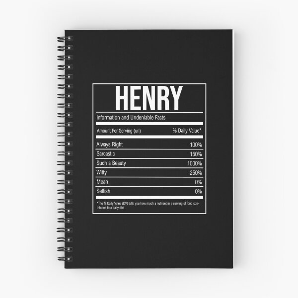 Item preview, Henry Name Funny Nutrition Label designed and sold by aea-nneitner.
