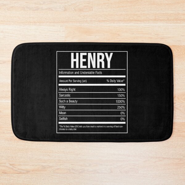 Item preview, Henry Name Funny Nutrition Label designed and sold by aea-nneitner.