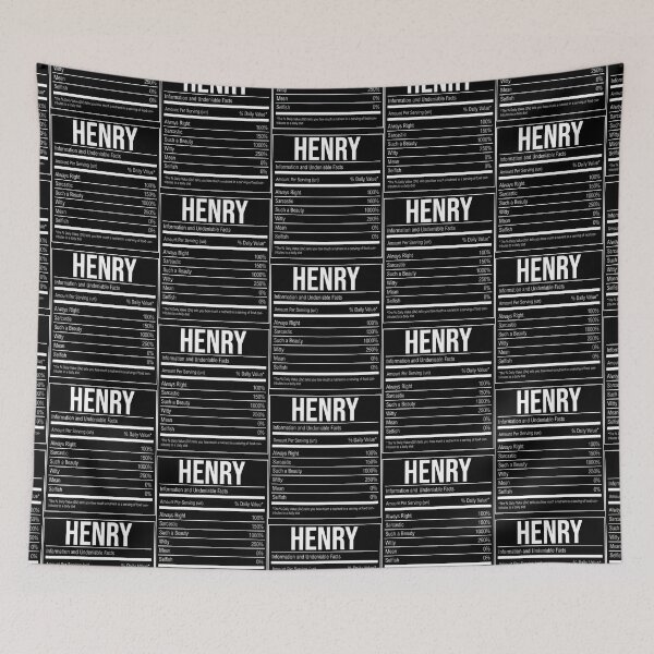 Item preview, Henry Name Funny Nutrition Label designed and sold by aea-nneitner.