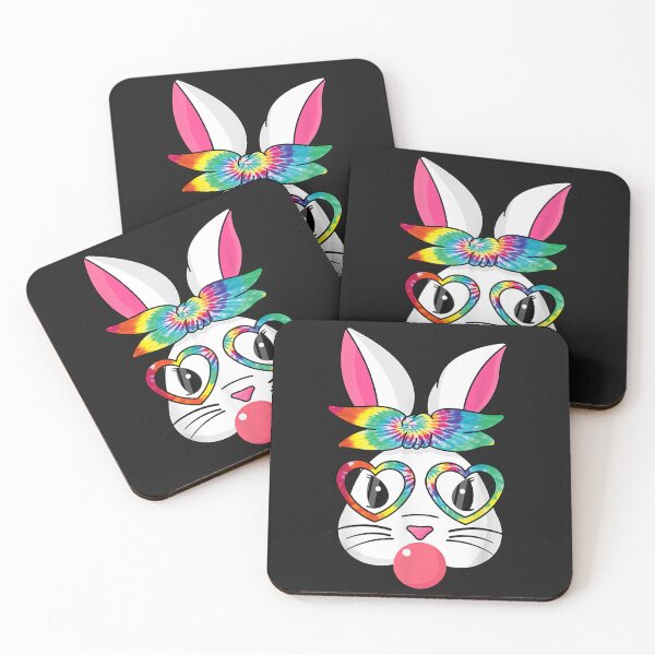 Item preview, Cute Bunny With Tie Dye Bandana Heart Glasses Easter Day designed and sold by hg6evarog.