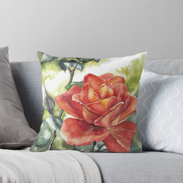 Item preview, Orange Rose Watercolor Painting designed and sold by Heezel.