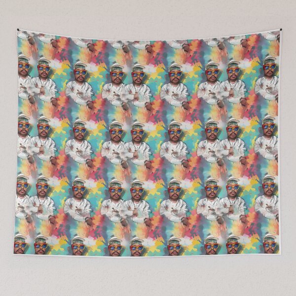 Item preview, Too $hort Vibrant Watercolor Pattern - 90s Blue & Pink Palette designed and sold by Retro-ArtDeco.