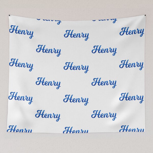 Item preview, Henry boys name blue watercolor design designed and sold by aza-ruserhart.
