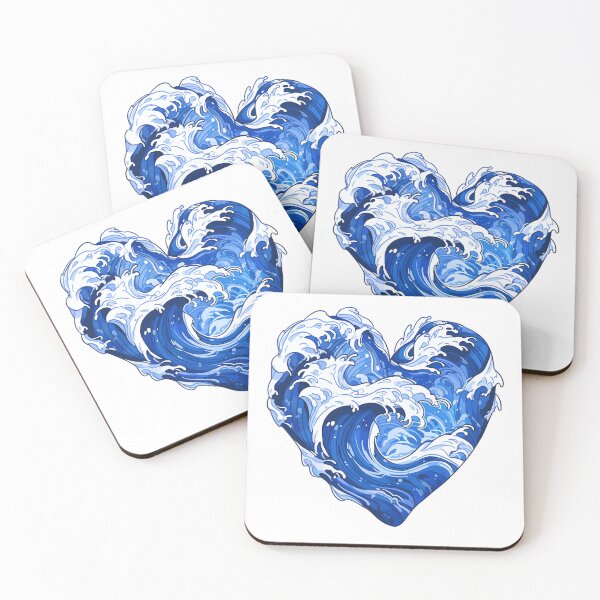 Item preview, A Cute Heart Full of Love to Summer Ocean Waves designed and sold by CozyKawaiiArt.
