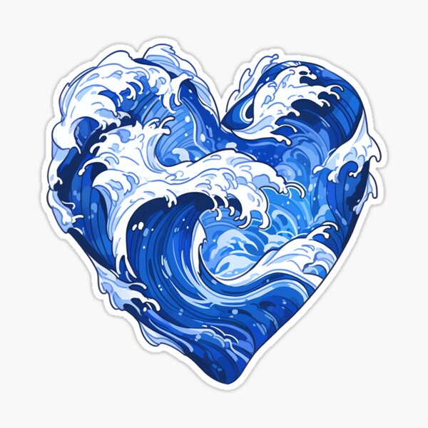 Society6 ケース Ocean Blue White Heart Love il_fullxfull.4076267426_2u3b.jpg